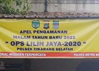 Kapolres Metro Bekasi Pimpin Giat Pengamanan Pergantian Tahun Batu 2021 dan Operasi Lilin Jaya