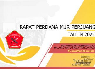 Rapat Pembentukan Pengurus Organisasi Maluku Satu Rasa Perjuangan Berjalan Khidmat