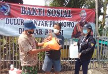 Gerakan Dulur Ganjar Pronowo melakukan bakti Sosial di Villa Sumber Jaya