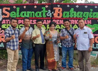 Ketua Persatuan Wartawan Polda Sumatera Utara (PWPSU) Burju Simatupang ST, Menghadiri Acara Pemberkatan Pernikahan Wartawan Yang Tergabung Dalam ( PWPSU )