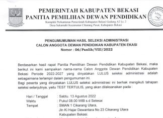 Gunawan Sniper :” Sebaiknya Dewan Pendidikan Diisi Oleh Orang Yang Tidak Pernah Duduk di Disdik Kab.Bekasi Kenapa?