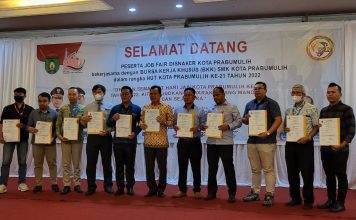 PEMKOT PRABUMULI GELAR BURSA KERJA MELALUI DISNAKER