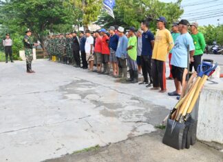 Kodim 0726/Sukoharjo Gandeng Warga Masyarakat Kampung Brumbung Bersihkan Kali Kriwen