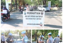 Dalam rangka Operasi Patuh Semeru 2024, Polres Sumenep menggelar Penegakan Ketertiban dan Kedisiplinan Personel, di depan Mapolres