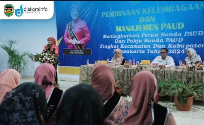 Bunda PAUD Purwakarta Buka Acara Pembinaan Kelembagaan dan Manajemen PAUD 2024