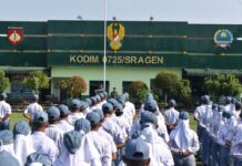 Kodim Sragen Gelar Lomba PBB piala Panglima TNI bagi Pelajar SLTA Se Kabupaten