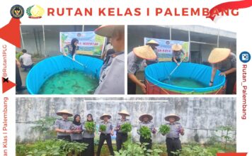 Rutan Kelas 1 Palembang Berhasil Melaksanakan Panen Raya
