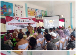 PEMBENTUKKAN KOPERASI MERAH PUTIH DADI AFRIZON KADES PENGENTAAN MU LAHAT BERKOMITMEN MEMAJUKAN DESA
