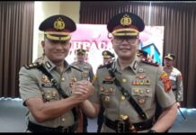 SERAH TERIMA JABATAN KAPOLRES PAGAR ALAM DI LAKSANAKAN DI MAPOLDA SUM-SEL.