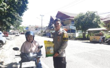 Bantu Warga Polsek Pagar Alam Utara Gelar GPM, 1,5 Ton Beras Murah.