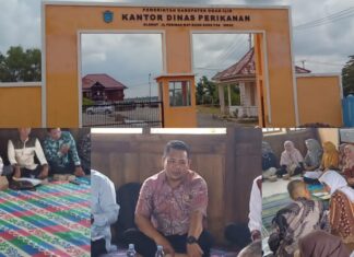 KANTOR DINAS PERIKANAN PEMERINTAHAN KABUPATEN OGAN ILIR SUMSEL SOSILISASI PERSIAPAN LELANG LEBAK LEBUNG TERDIRI 16 KECAMATAN DALAM WILAYAH KABUPATEN OGAN ILIR