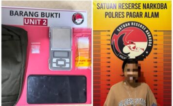 Seorang Ibu Rumah Tangga di Tangkap Satres Narkoba Polres Pagar Alam.