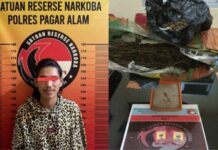 Sat Resnarkoba Polres Pagar Alam, Amankan Hampir Satu Kilogram Ganja, Satu Tersangka Di Tangkap