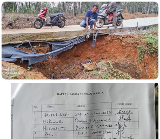 Warga Ujan Mas Baru Tanda Tangan Surat Pernyataan, Terkait Proyek Jalan Cor, Ada Apa?