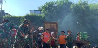 Karya Bakti Satkowil TNI Kodim 0728/Wonogiri Sasar Pasar Sidoharjo