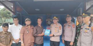 Kapolres Pagar Alam Resmikan Kampung Sahabat Bhabinkamtibmas dan Poskamling Tingkat Desa.