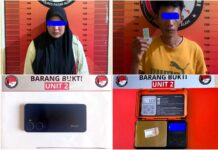 Dua Pelaku Pengedar Sabu Diamankan Satres Narkoba Polres Pagar Alam.