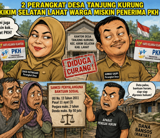2 PERANGKAT DESA TANJUNG KURUNG KIMSEL LAHAT WARGA MISKIN PENERIMA PKH