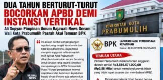 Dua Tahun Berturut-turut Bocorkan APBD demi Instansi Vertikal, Ali Sopyan Pimpinan Umum Rajawali News Geram Wali Kota Prabumulih Pasrah Akui Temuan BPK