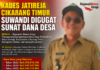 KADES JATIREJA CIKARANG TIMUR SUWANDI DIGUGAT SUNAT DANA DESA