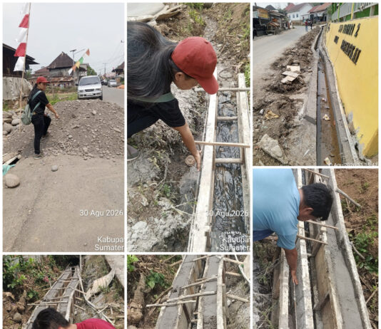 DIDUGA ASAL-ASALAN GUNAKAN MATERIAL TAK SESUAI SPEK, DRAINASE DESA PENANDINGAN LAHAT TA 2026 PROYEK SILUMAN