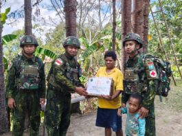 Sambut HUT TNI Ke-81: Satgas Yonif 645/GTY Gelar Bakti Sosial dan Pengobatan Gratis bagi Warga Distrik Kelila