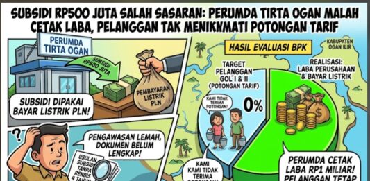 Subsidi Ratusan Juta Salah Sasaran: Perumda Tirta Ogan Malah Cetak Laba, Pelanggan Tak Menikmati Potongan Tarif