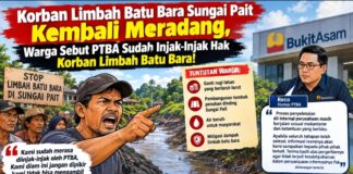 Korban Limbah Batu Bara Sungai Pait Kembali Meradang, Warga Sebut PTBA Sudah Injak-Injak Hak Korban Limbah Batu Bara!