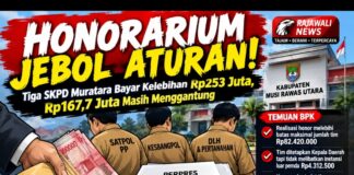 HONORARIUM JEBOL ATURAN! Tiga SKPD Muratara Bayar Kelebihan Rp253 Juta, Rp167,7 Juta Masih Menggantung